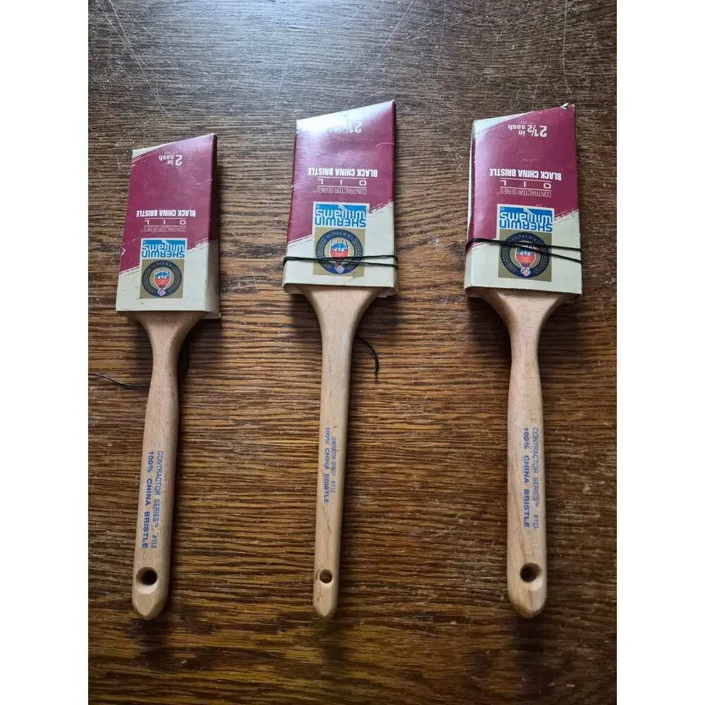 SHERWIN WILLIAMS SET OF 3 CONTRACTOR PAINT BRUSHES